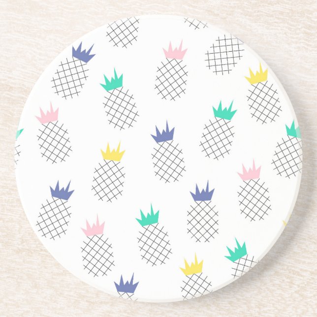 Abstract Pineapples Coaster (Front)