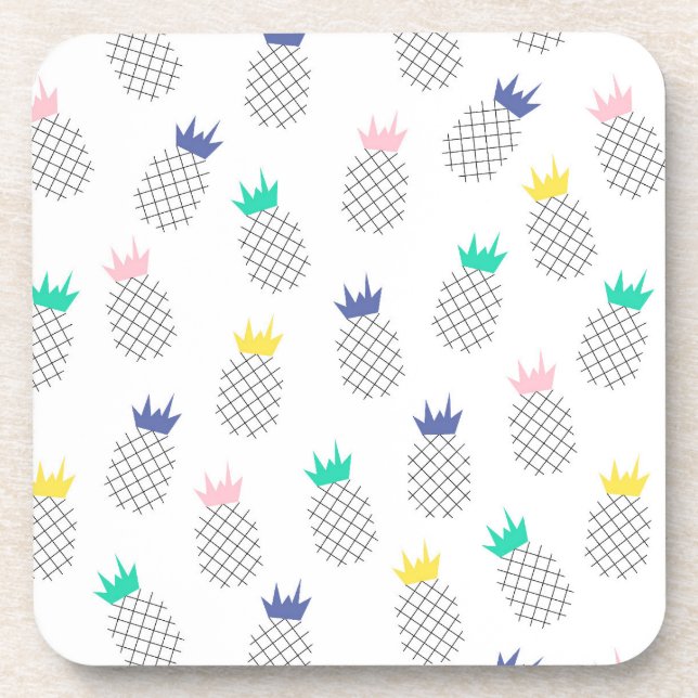 Abstract Pineapples Coaster (Front)