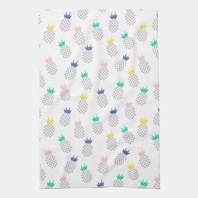 Abstract Pineapples Kitchen Towel (Vertical)