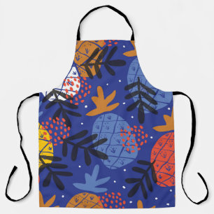 Abstract Pineapples Leaves Vintage Pattern Apron