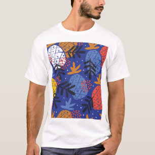 Abstract Pineapples Leaves Vintage Pattern T-Shirt