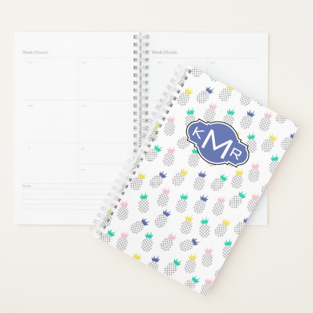 Abstract Pineapples | Monogram Planner (Display)
