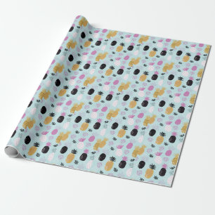 Abstract Pineapples Scandinavian Style Pattern Wrapping Paper