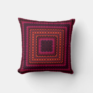 abstract pink and orange pillow