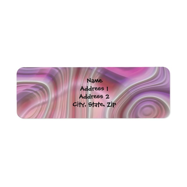 Abstract Pink and Purple Return Address Labels (Front)