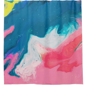 Abstract pink and turquoise paint background with