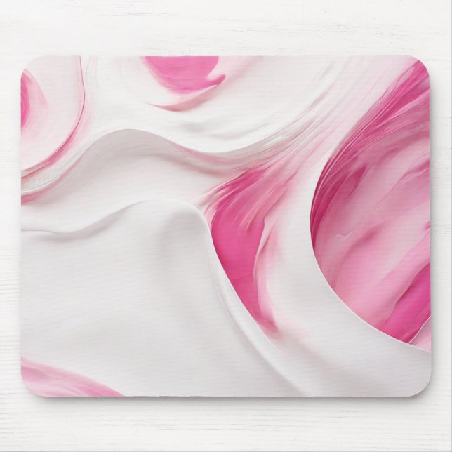Abstract pink and white background  mouse pad (Front)