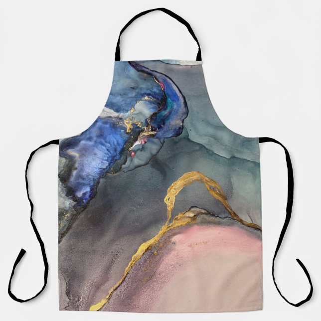 Abstract pink-blue background with beautiful smudg apron (Front)