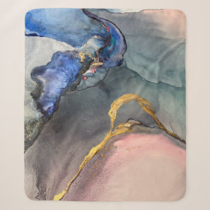 Abstract pink-blue background with beautiful smudg sherpa blanket