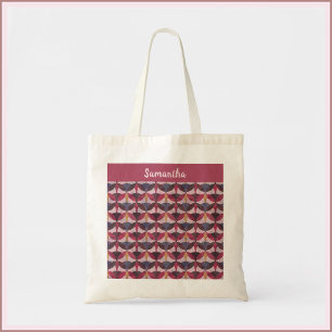 Abstract Pink Blue Gold Art Deco Vibe Tote Bag