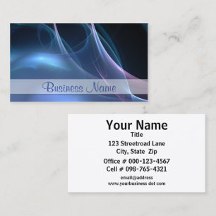 Abstract Pink Blue Silky Streaks Professional Business Card