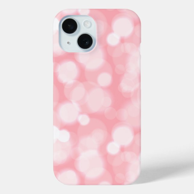 Abstract Pink Bokeh Fairy Light Phone Case (Back)