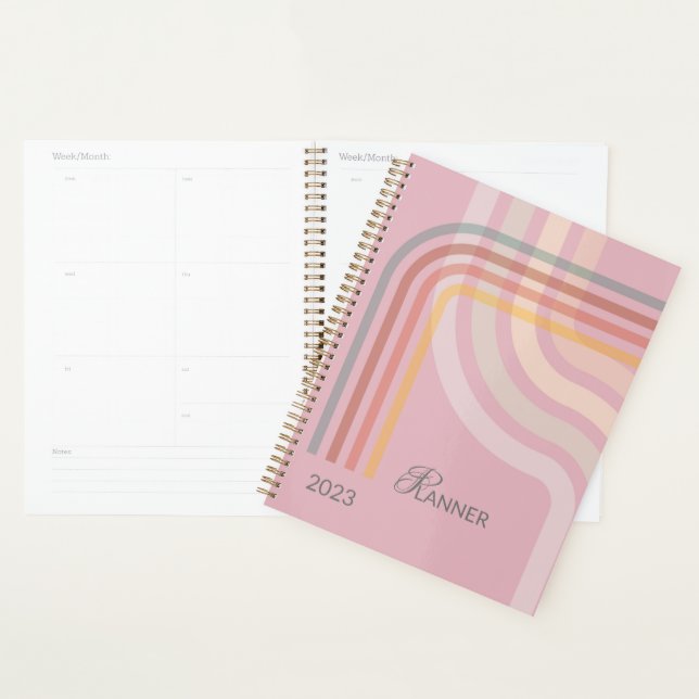 Abstract pink business planner (Display)