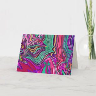 Abstract Pink Colourful Modern Blank Card