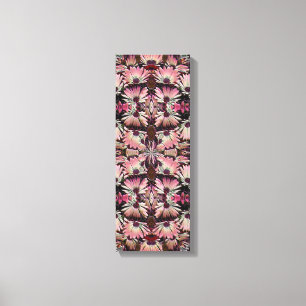Abstract Pink Daisy Flowers Pattern Canvas Print