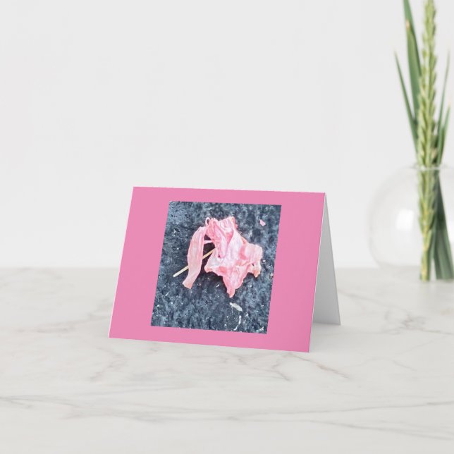 Abstract Pink Elephant 🐘  Thank You Card (Front)
