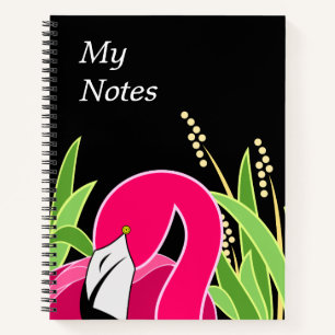 Abstract Pink Flamingo Notebook