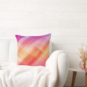 Abstract pink geometric background throw pillow