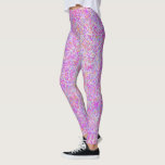 Abstract Pink Geometric Pattern Paint Spatter Leggings<br><div class="desc">Trendy pink paint spatter and geometric shapes.</div>
