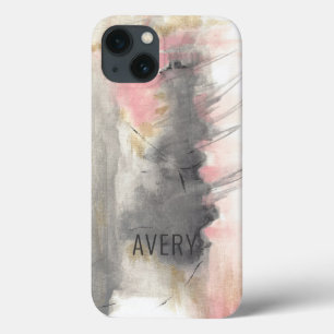 Abstract Pink Gold Art iPhone 13 Case
