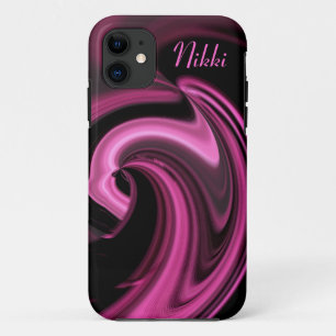 Abstract Pink Heart iPhone 5 case *Personalize*