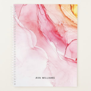 Abstract Pink Ink Paint modern Planner