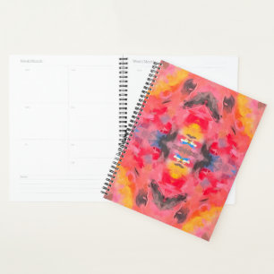 Abstract Pink Kaleidoscope   Planner