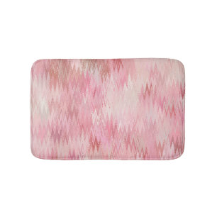 Abstract Pink Mosaic Background Illustration Bath Mat
