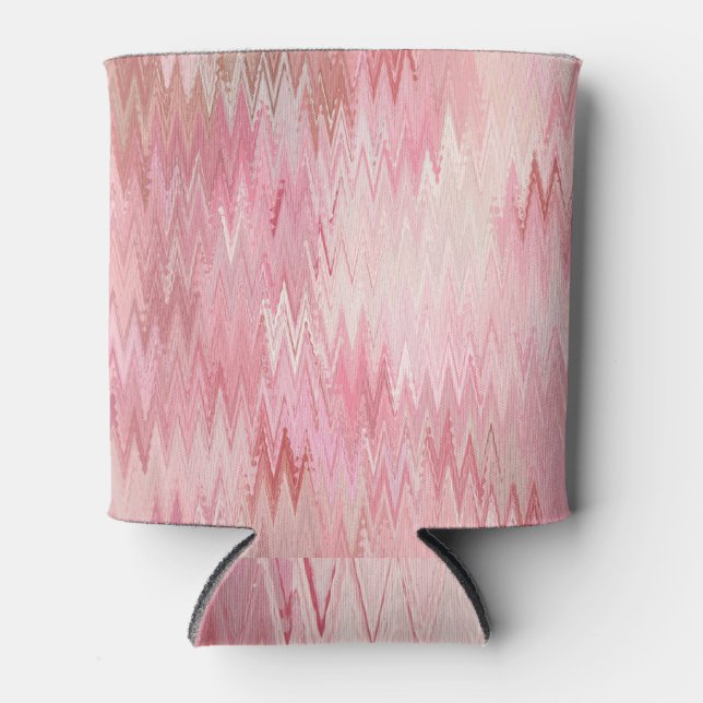 Abstract Pink Mosaic Background Illustration Can Cooler (Front)