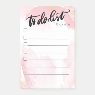Abstract,Pink Paint Splash,To Do List Post-it Notes