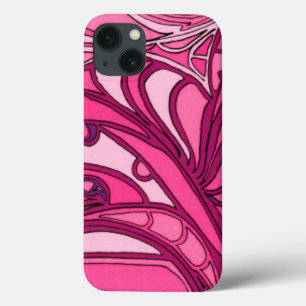 Abstract Pink Panel Painting iPhone 13 Case