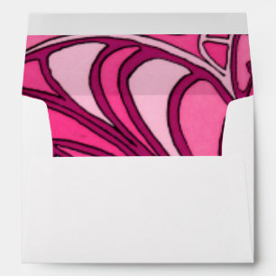 Abstract Pink Panel Painting Envelopes