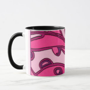 Abstract Pink Panel Painting Mug