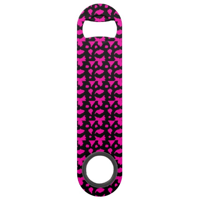 Abstract Pink Pattern Bar Key (Front)