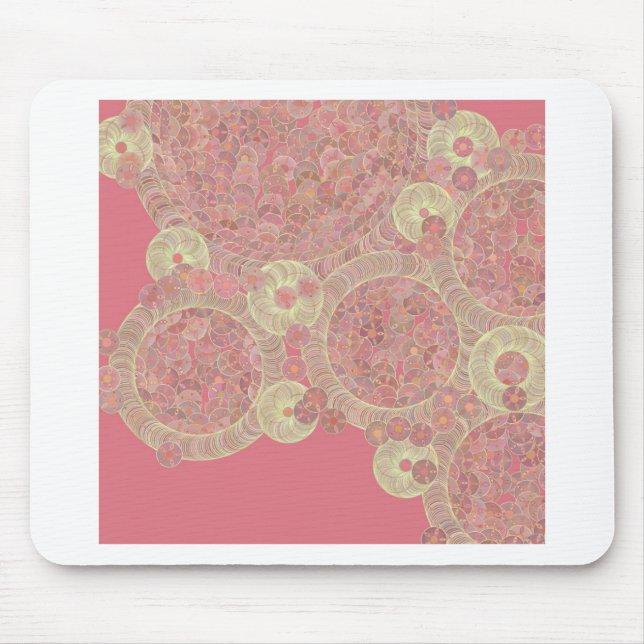 abstract pink pattern floral colour personalize ar mouse pad (Front)