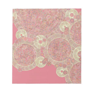 abstract pink pattern floral colour personalize ar notepad