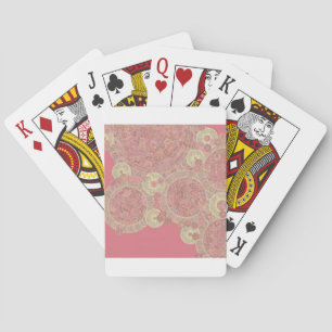 abstract pink pattern floral colour personalize ar playing cards