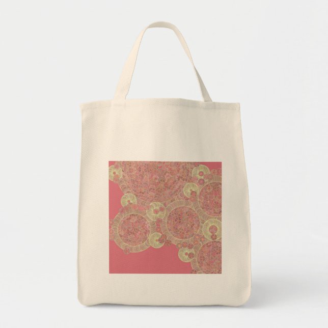 abstract pink pattern floral colour personalize ar tote bag (Front)