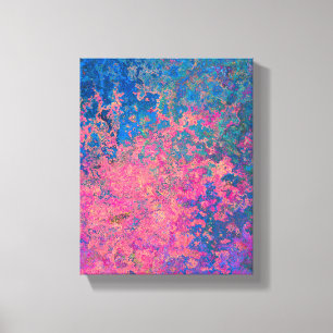 Abstract, Pink, Purple & Blue, Alcohol Ink Canvas Print