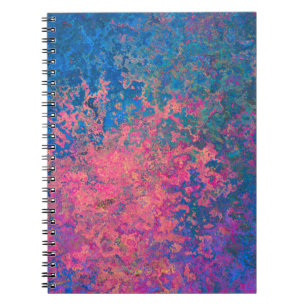 Abstract, Pink, Purple & Blue, Alcohol Ink Notebook