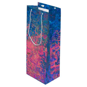 Abstract, Pink, Purple & Blue, Alcohol Ink Wine Gift Bag