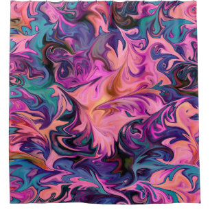 Abstract Pink Purple Blue Marble Design