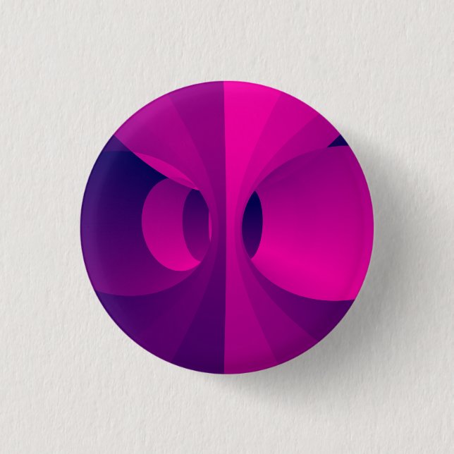 Abstract pink purple torus background pattern art 1 inch round button (Front)