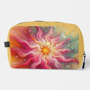Abstract Pink Sun Rays Landscape Dopp Kit
