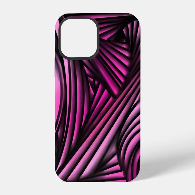 Abstract pink swirled lines iPhone case (Back)