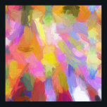 Abstract pink teal orange paint brushstrokes poster<br><div class="desc">Abstract pink teal orange paint brushstrokes pattern. A modern abstract pink, teal and orange artistic paint brushstrokes colourful design background.Get this artistic girly pink pastel modern pastel brush strokes design for the artist, art school and for her or anyone on any occasion.</div>