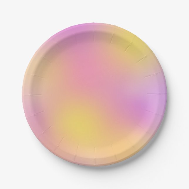 Abstract Pink Tie Dye Style Paper Plate (Front)