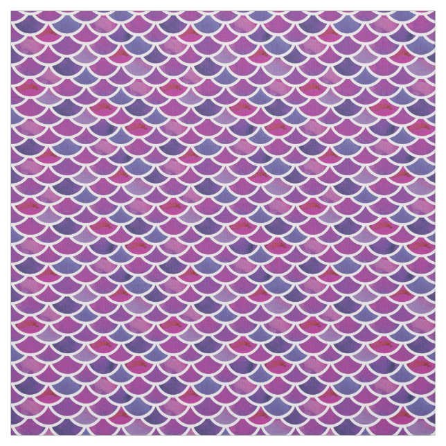 Abstract Pink Tones Mermaid Scale Pattern Fabric (Swatch)