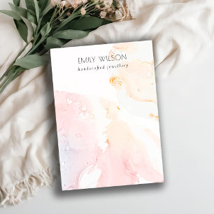Abstract Pink Watercolor Blank Jewelry Display Business Card