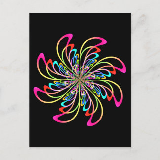 abstract pinwheel postcard